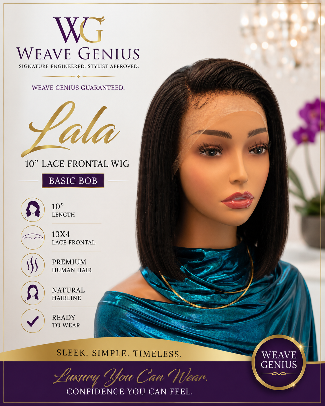 Lala | 10” Black 13x4 Lace Frontal Wig