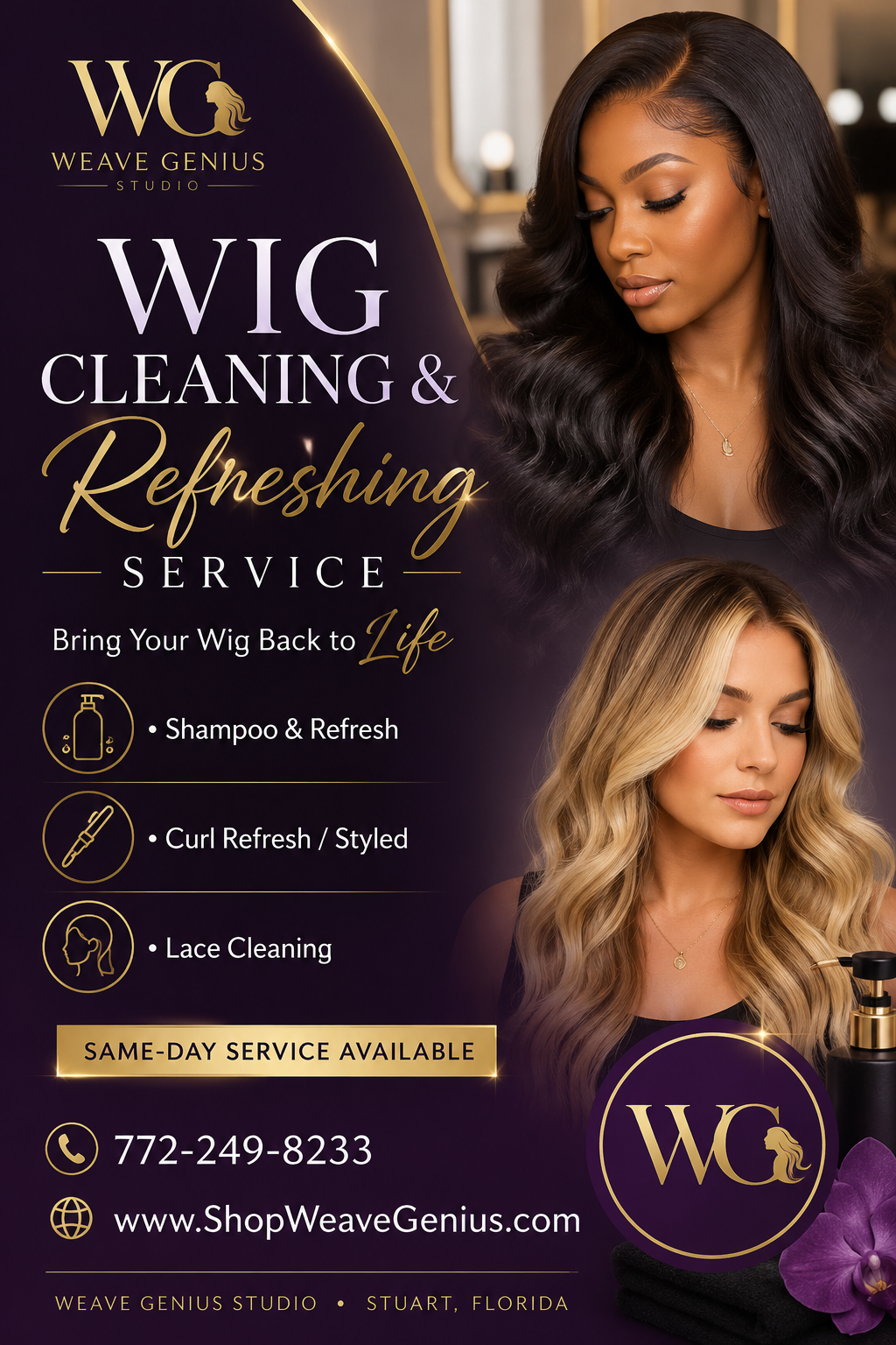 Wig Cleaning & Styling Service | Stuart FL