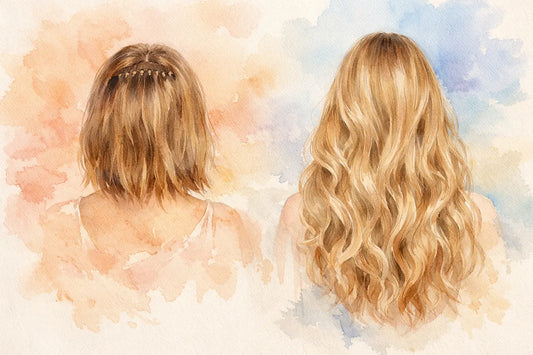 K-Tip Hair Extensions Before and After