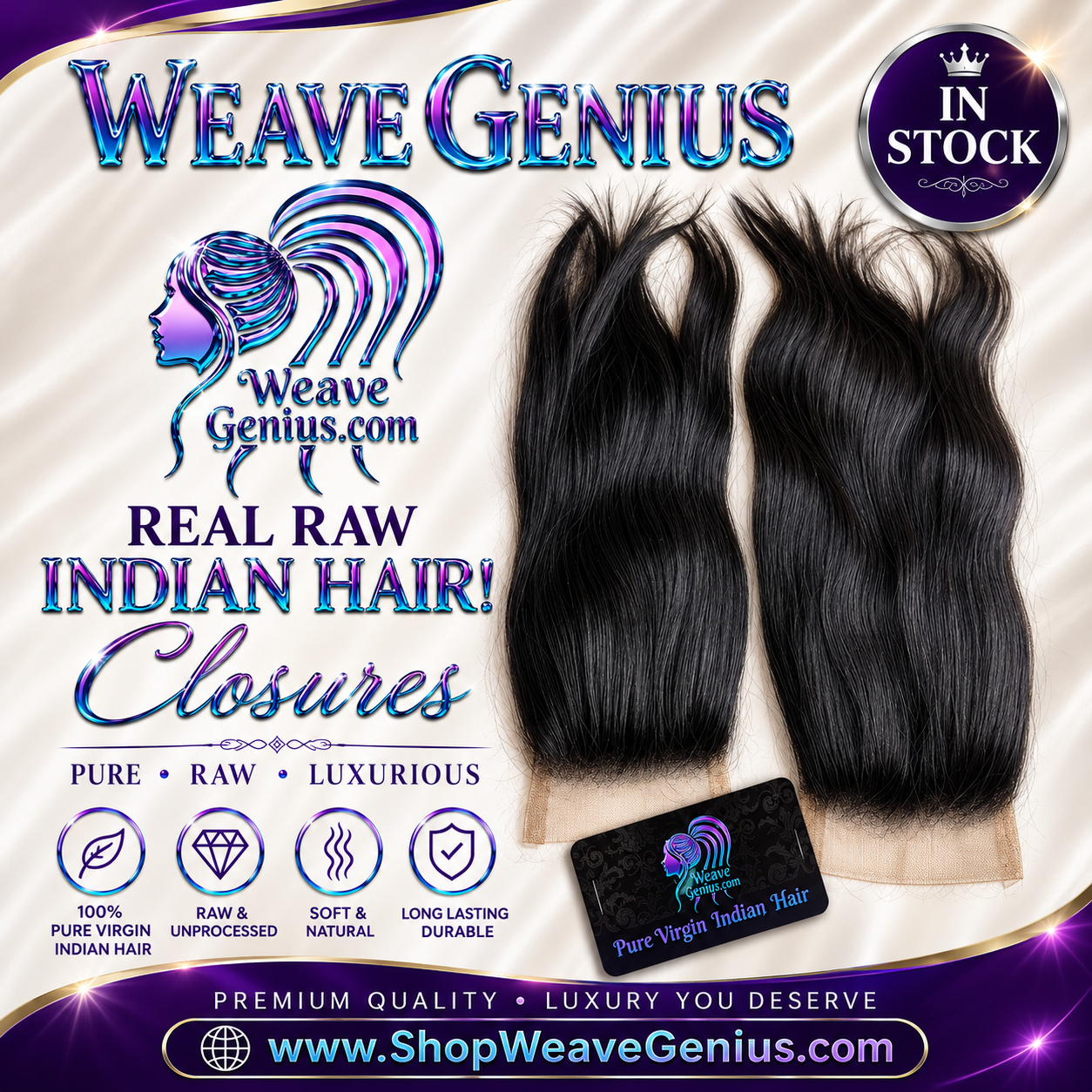 4×4 HD Lace Closures | 12 Textures & 28 Colors