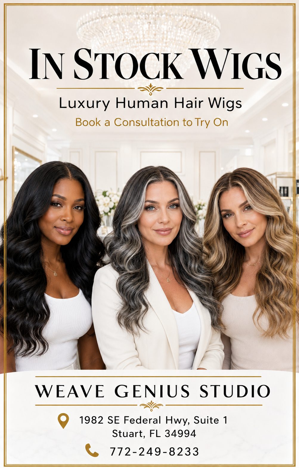 In Stock Luxury Human Hair Wigs
