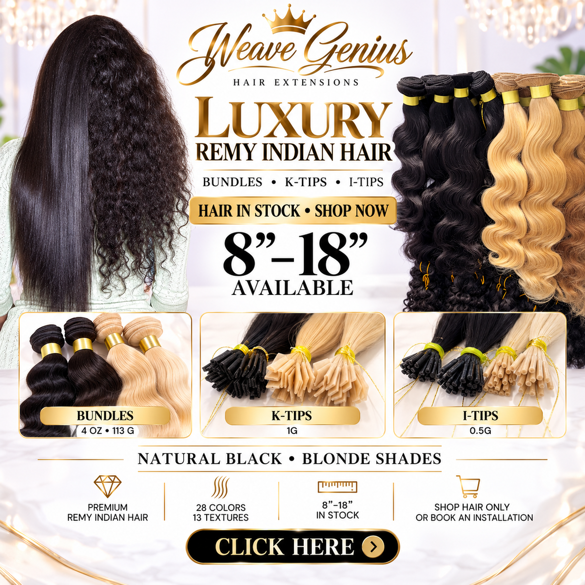 In Stock Raw & Processed Indian Hair