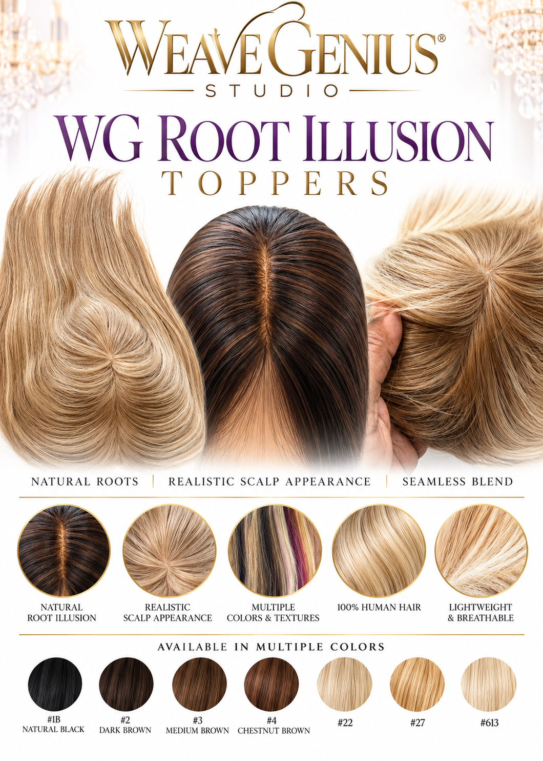 In Stock | WG RootIllusion™ Hair Topper | 5×7