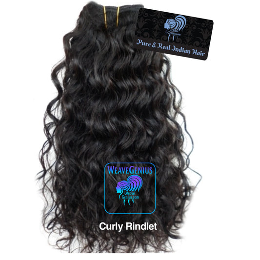 Natural Black & Colored ~ Curly Ringlet Indian Hair Bundle