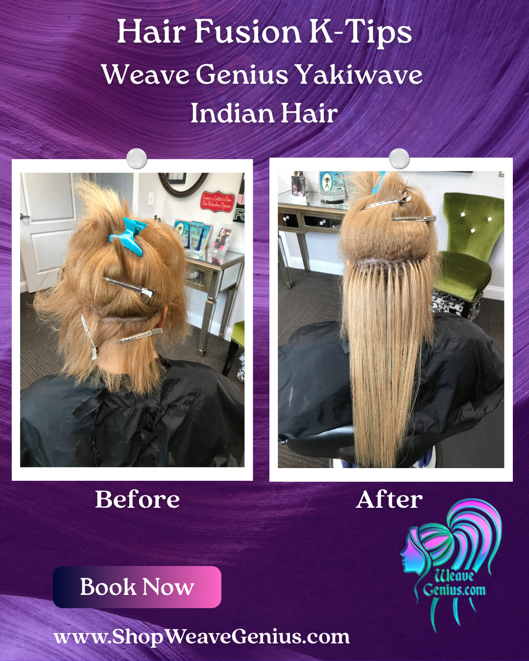 Hair Fusion K-Tips Install | Stuart FL