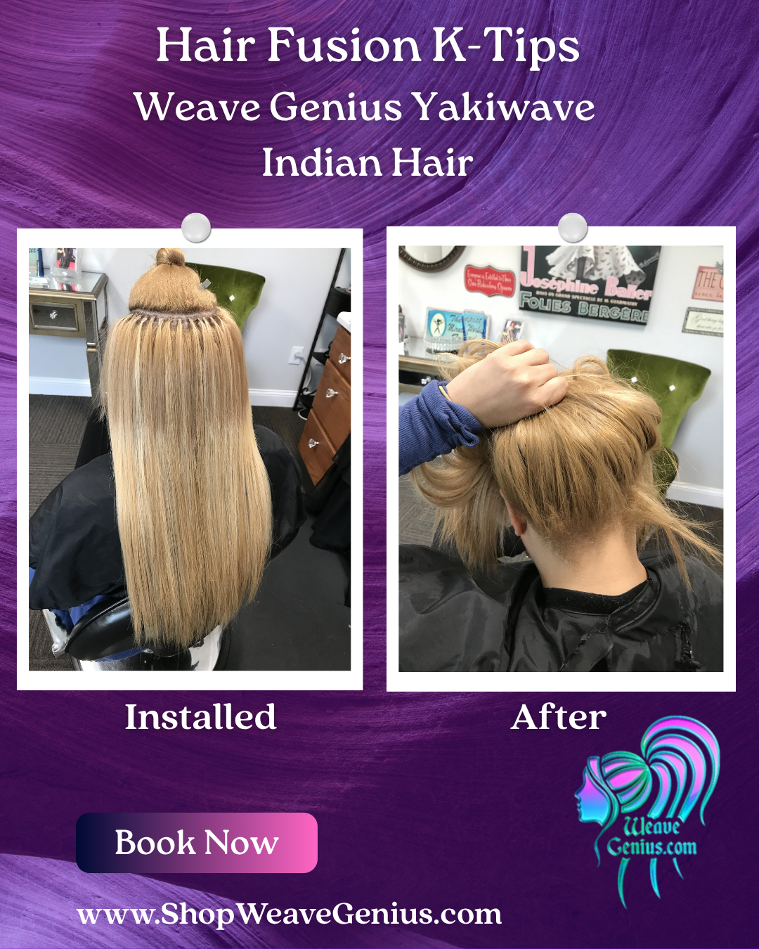 Hair Fusion K-Tips Install | Stuart FL