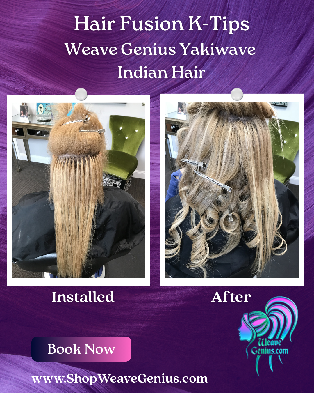 Hair Fusion K-Tips Install | Stuart FL