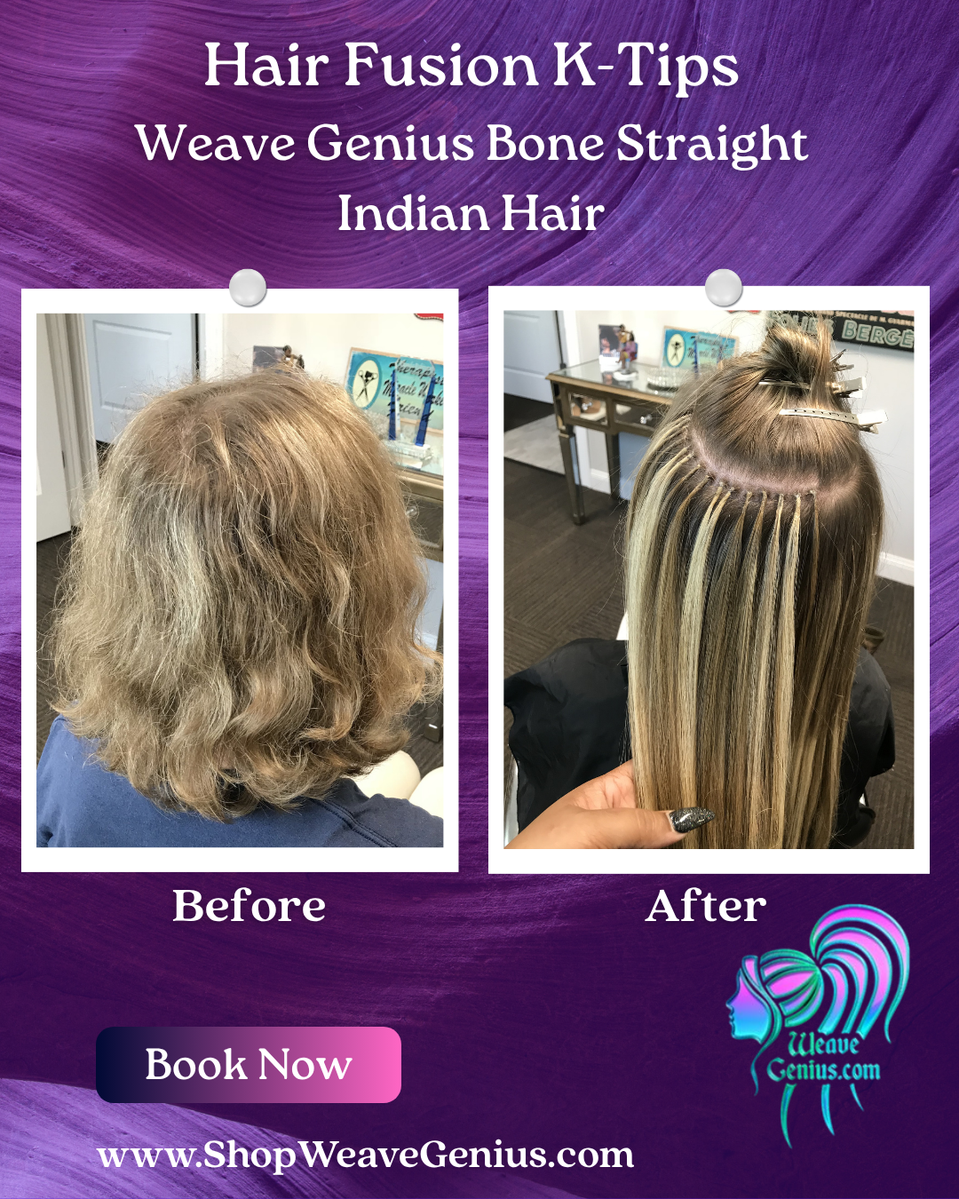 Hair Fusion K-Tips Install | Stuart FL