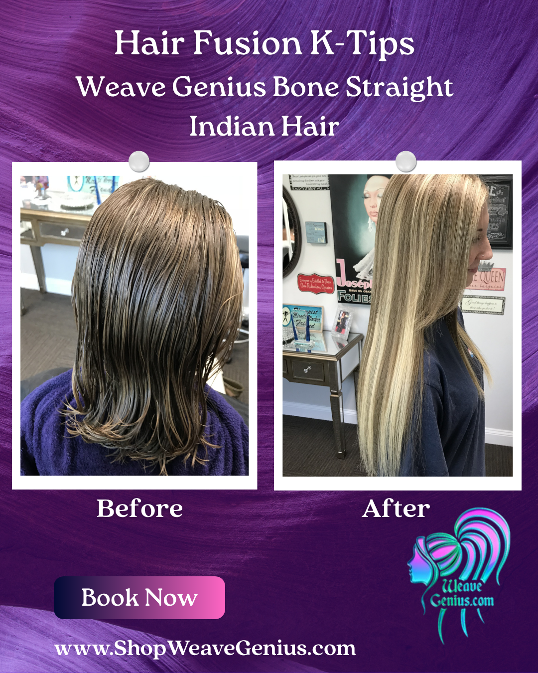 Hair Fusion K-Tips Install | Stuart FL