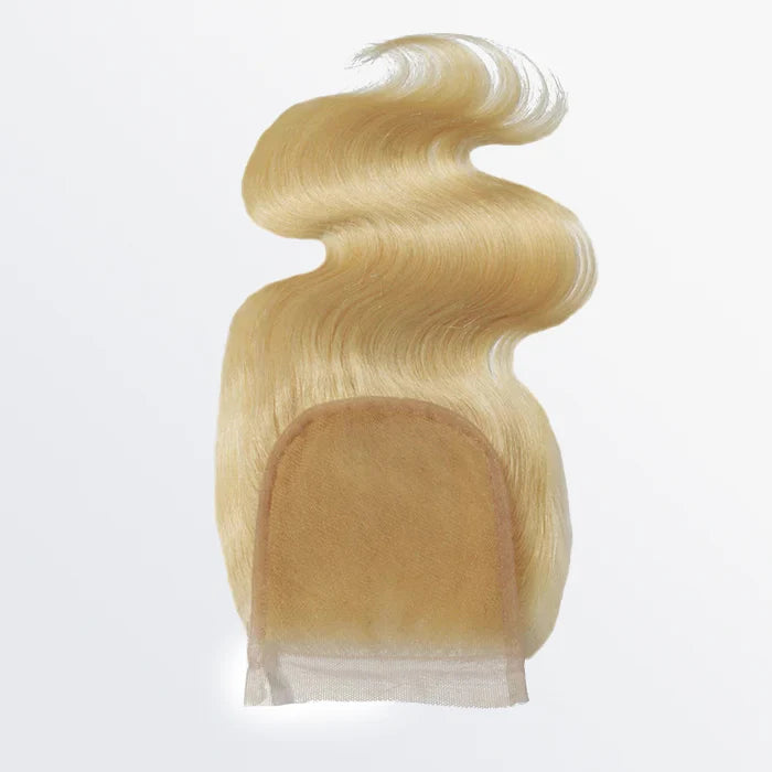 Body Wave #613 Blonde Brazilian 100% Virgin Hair Bundles 4x4 Lace Closure