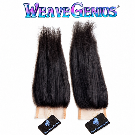 In Stock | Relaxed Yakiwave | 4×4 Lace Closure | Natural Black