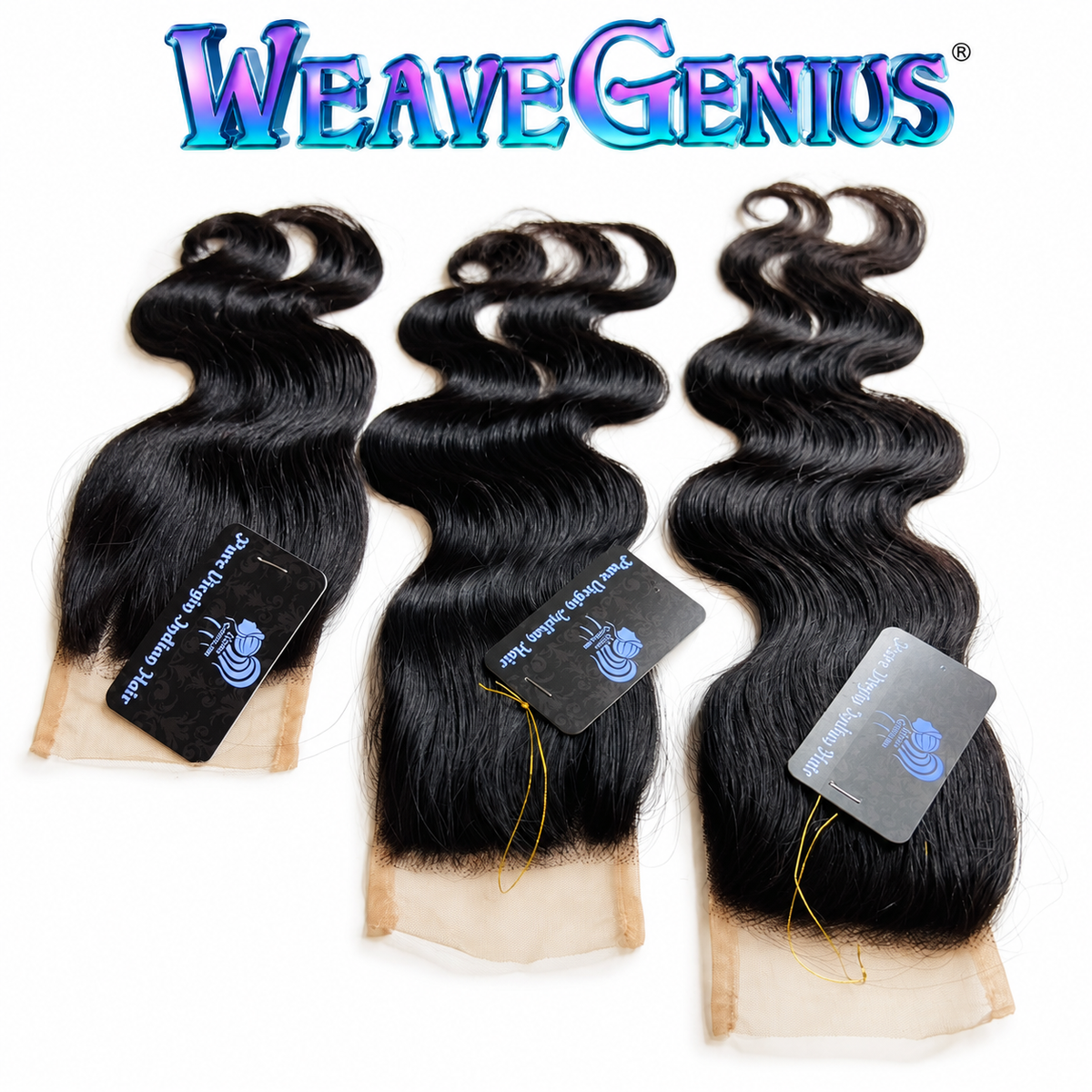 In Stock | Paris Bodywave | 4×4 Lace Closure | Natural Black