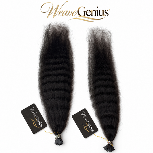 In Stock | Kinky Yakicurl Kinky Straight | K-Tips & I-Tips | Natural Black