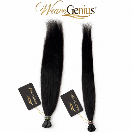 In Stock | Bone Straight | K-Tips & I-Tips | Natural Black or Blonde