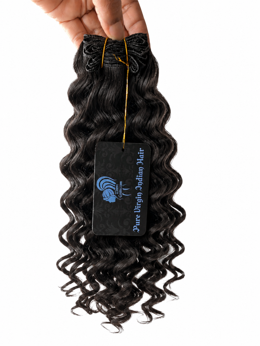 Deep Curly Remy Ultra Thin Weft Bundles | 28 Colors
