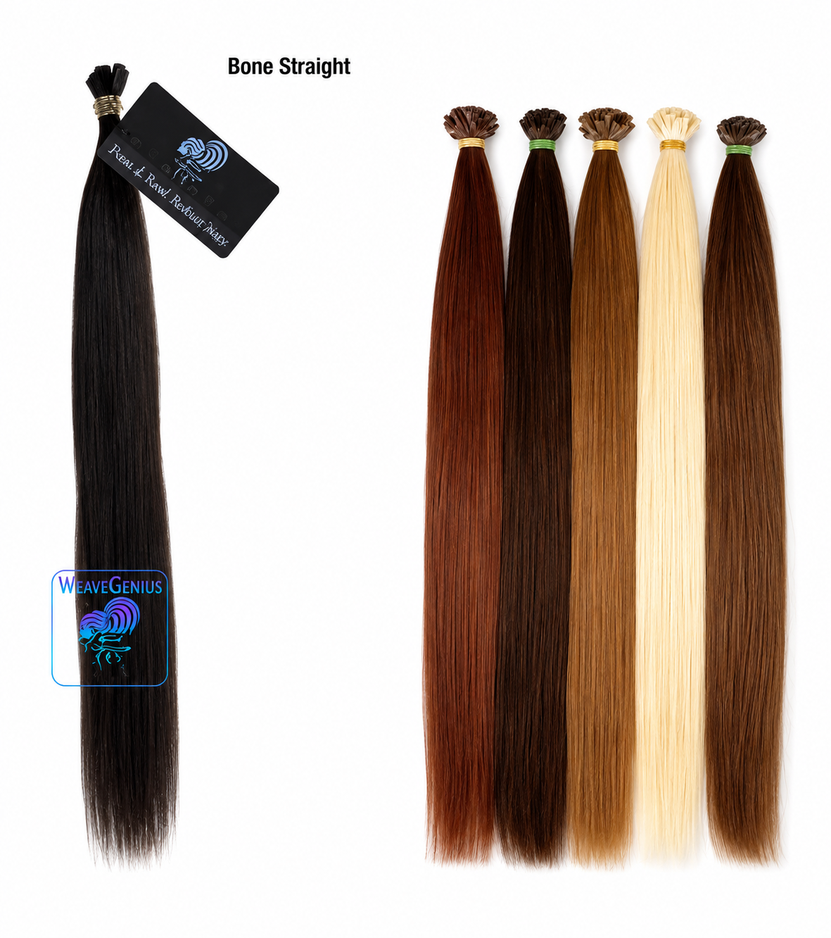 Bone Straight | I-Tips & K-Tips | 28 Colors