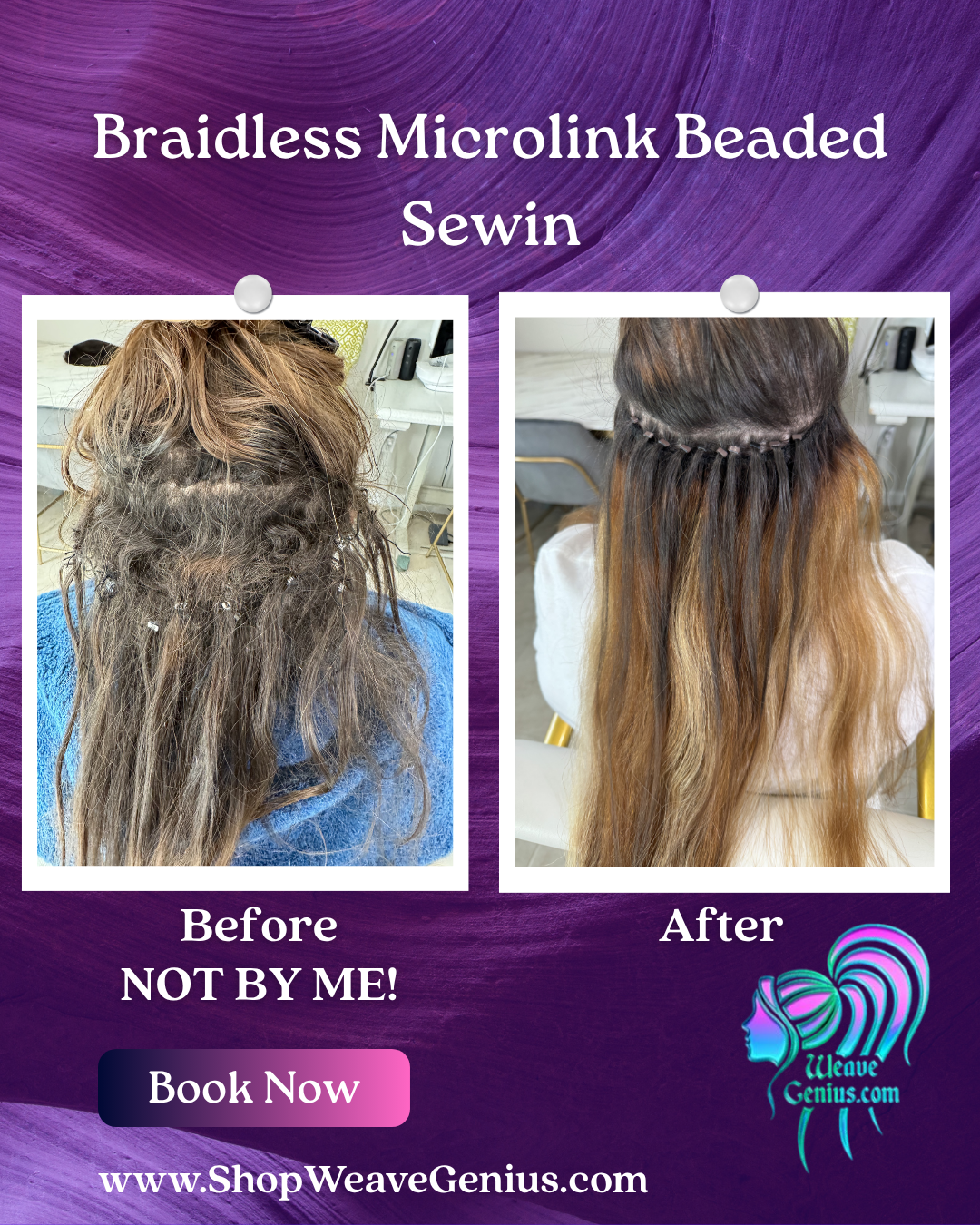 Micro-link Braidless Sew-in Install | Jacksonville Fl
