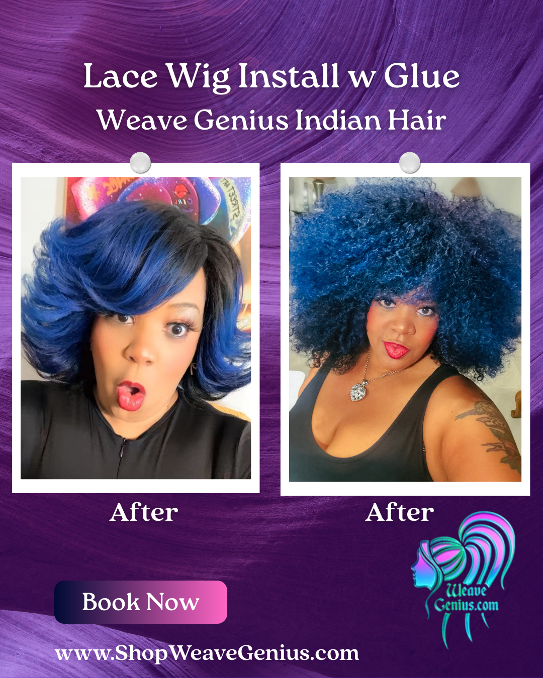 Lace Wig Install with Glue -Not Sewn | Jacksonville Fl