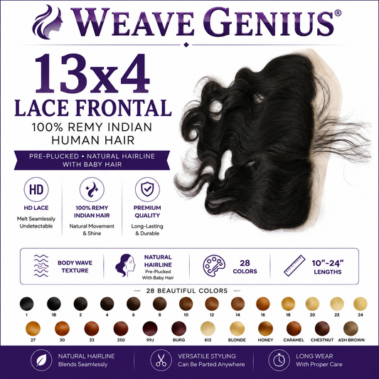 Pariswave 13x4 Lace Frontal | Premium Virgin Indian Hair | 28 Color