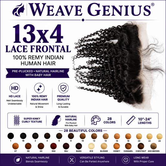 Jerry Curl 13x4 Lace Frontal | Premium Virgin Indian Hair | 28 Color