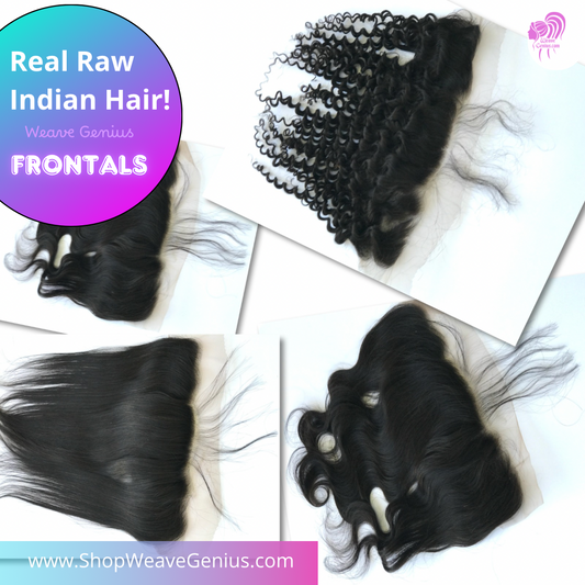 Natural Black ~ Premium Virgin Indian Hair 13x4 Lace Frontals