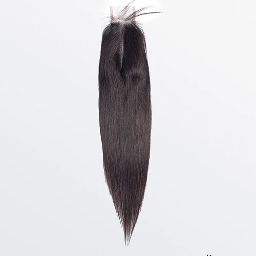 Straight Brazilian 100% Virgin Hair Bundles 2x6 Lace Closure