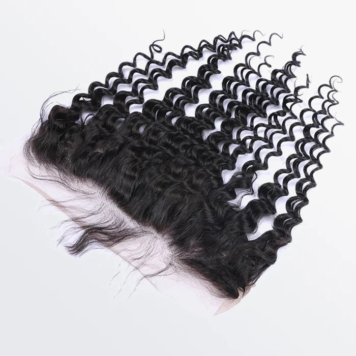 Deep Curly Brazilian 100% Virgin 13x4 Lace Frontal