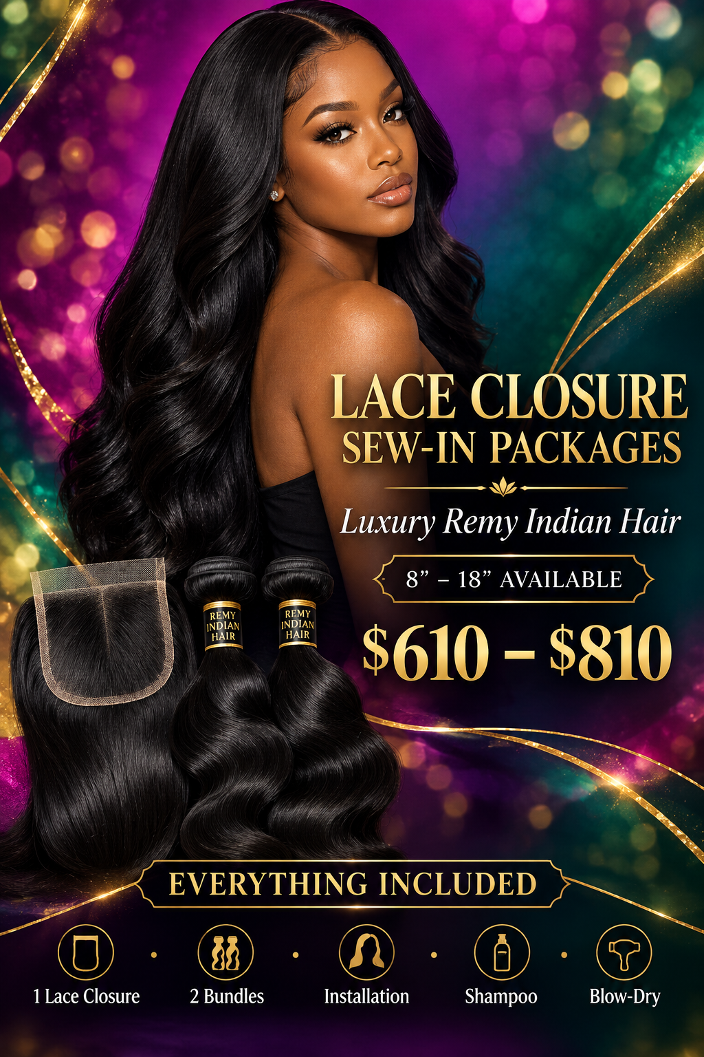 Weave Genius Hair Extensions & Sew-in Installation Gallery