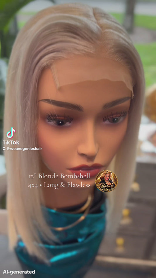 Mila – Blonde Bone Straight Lace Closure Wig